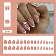 thumbnail image 2 of RAGUPEL 30Pcs White French Press on Nails Short Almond Plastic False Nails with White Flower Glitter Design Spring Acrylic Nails Full Cover Glossy Glue on Nails for Women, 2 of 11