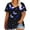 Blue, variant on Fatuov Womens Summer Graphic Tees Clearance Casual Plus Size Short Sleeve Tops Print V-Neck Loose Blouses Light Blue