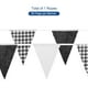 thumbnail image 4 of Banderín de Cuadros en Blanco y Negro Uxcell, 36 PCS Banderas Triangulares para Decoración de Cumpleaños y Bodas al Aire Libre, 4 of 6