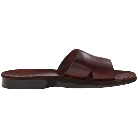Bashan - Leather Wide Strap Slide Sandal - Mens Sandals