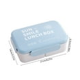 thumbnail image 3 of Bento Lunch Box 1000ml | Leak Proof Microwaveable Food Storage Container for Meal Prep Adults | Plastic Multi Compartment Lightweight Portable | 1 Pc | 8.27x5.51x2.56 in | Pink Blue Brown Options, 3 of 6