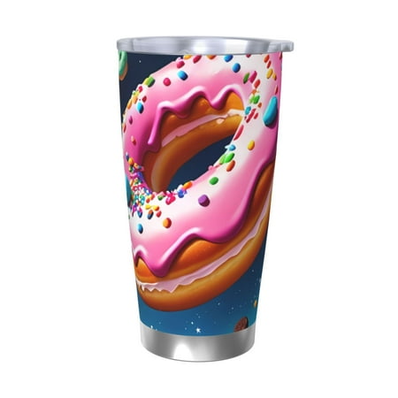 

Vsdgher Starry Sky Pine Tree Donut 20 Oz Stainless Steel Vacuum Insulated Travel Mug Coffee Cup for Home Office Outdoor Works Great for Ice Drinks and Hot Beverage -Without Straw