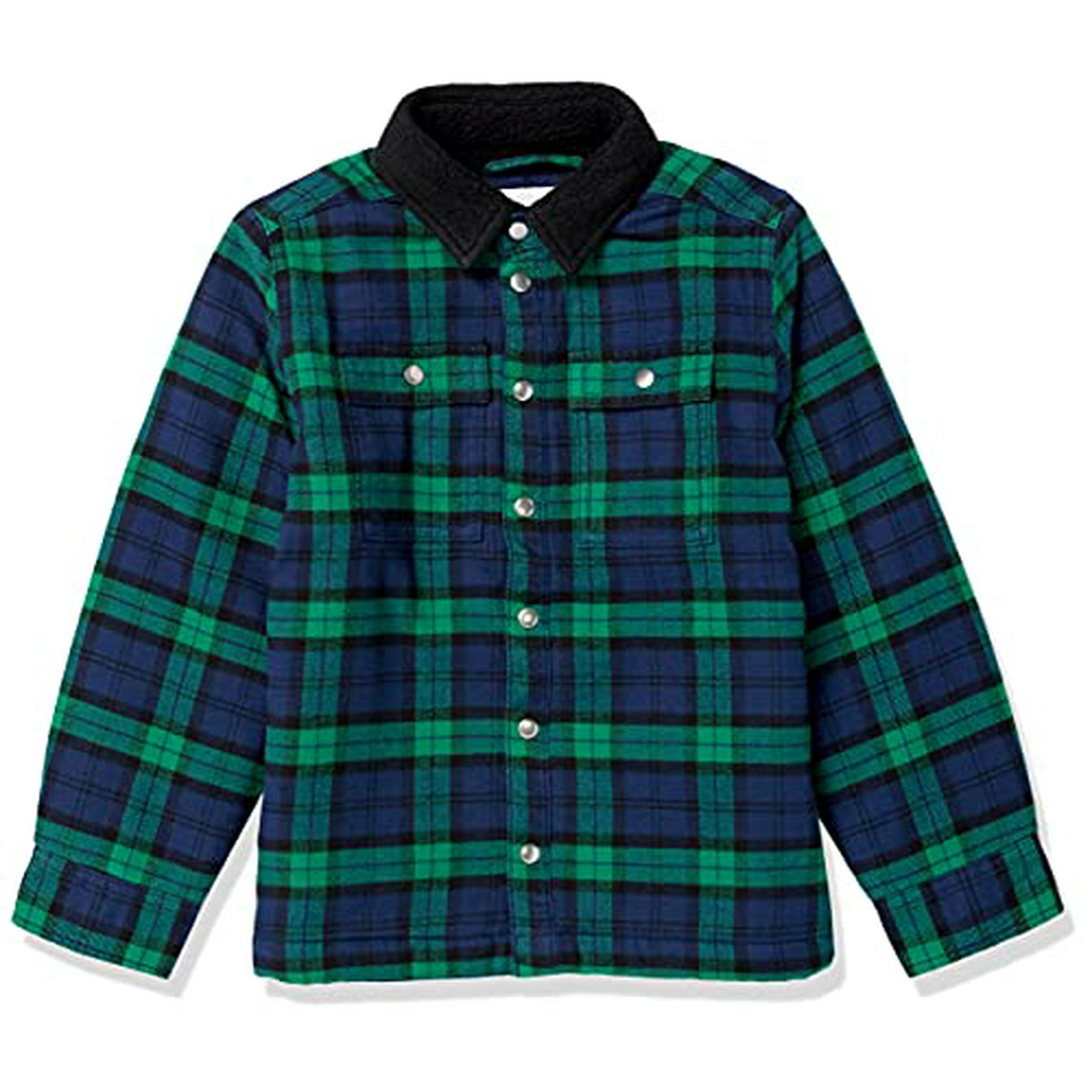 See Pic Kids Boys Flannel Shirt Jacket Black Watch Plaid Small Other