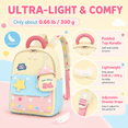 thumbnail image 6 of Lomyolo Kids Backpack for Girls 3-8, Small School Backpack for Preschool Kindergarten, Lightweight Toddler Backpack with Cartoon Patterns, Oxford Bookbag for Travel-YELLOW, 6 of 7