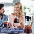 thumbnail image 2 of Cold Brew Coffee Maker, Iced Coffee Maker Machine, Cold Brew Tea Pitcher Durable Glass and Airtight Lid Coffee Pot 1.2L, 2 of 7