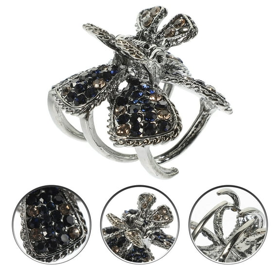 WHAMVOX  Hair Claw Clips Retro Cute for Women Rhinestone Celebrations Miss