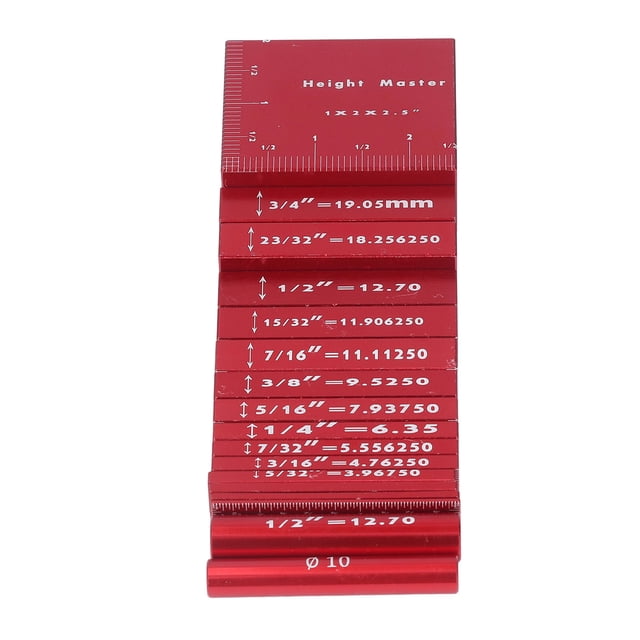 Carpentry Gauge Block,17PCS Height Gauge Set Aluminum Setup Bars Height Gauge Block Enhanced Durability