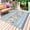 Blue Grey, variant on Blue Coastal Outdoor Rug for Patio/Deck/Porch, Non-Slip Large Area Rug 5 x 7 Ft, Ocean Eucalyptus Starfish Coral Leaves Indoor Outdoor Rugs Washable Area Rugs, Reversible Camping Rug Carpet Runner