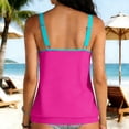 thumbnail image 4 of Fmbrln Tankini Tops for Women Fashion Built in Bra Adjustable Strap Blouson Swimsuits Tops Casual Loose Fit Solid Bathing Suits Tops, 4 of 8