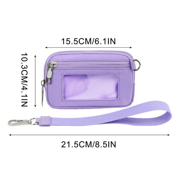 Portefeuilles Sac Fourre-Tout Transparent en PVC, Sac de Rangement portable pour Cartes Bancaires et Pièces de Monnaie
