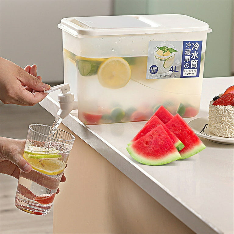 Iced Beverage Dispenser with Spigot Water Pitcher Fruit Tea Pot