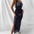 thumbnail image 4 of Conairie Womens Swim Suit Coverup Sleeveless Loose Crochet Knit Bathing Suits Cover Up Summer Beach Long Dress Vacation Outfits Black One Size, 4 of 7