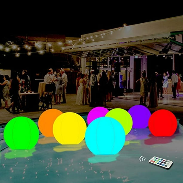 Juguetes y pasatiempos, Juguetes, Piscinas y juguetes acuáticos, Piscinas y juguetes acuáticos, Juguete de piscina Bola luminosa inflable de 13 colores con LED, Pelota de playa brillante, Pelota de pl