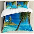 thumbnail image 6 of Seaside Scenery King Duvet Cover Hawaii Ocean Landscape Bedding Set Tropical Palm Tree Sunset 3pcs Polyester Quilt Cover, 6 of 7