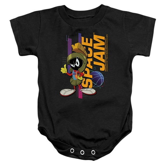 Space Jam 2 Marvin Standing Unisex Infant Snap Suit for Baby (24 Months) Black