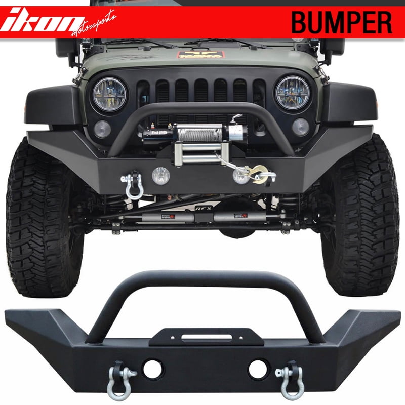 Ikon Motorsports Bull Bar Grille Guard Fits 0717 Jeep Wrangler Jk Bull Bar