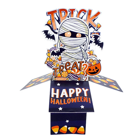 Second Nature Halloween Clever Cube Pop Up Card Mummy