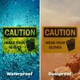 thumbnail image 6 of (2 Pack) Wear Your Gloves OSHA Caution Sign 18 Inch X 12 Inch Indoor / Outdoor Rust-Free Aluminum Metal Signs for Workplace, Workshop, and Construction Site, Made in the USA, 6 of 8
