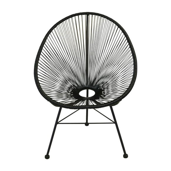 Mia Kids Lounge Chair Acapulco Style – Lightweight and Durable Design for Indoor and Outdoor Use, Featuring a Comfortable Woven Seat and Sturdy Metal Frame, Perfect for Playrooms, Patios, or Backyard