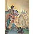 thumbnail image 3 of Vernon Winslow 14x18 Black Modern Framed Museum Art Print Titled - Country Life Stories; Some Rural Community Helpers Pl25 (1938), 3 of 5