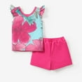 thumbnail image 3 of Disney Princess Girls T Shirt and Shorts Mermaid Ariel Character Ruffled 2 Pieces Outfits Set Size 2-6, 3 of 7