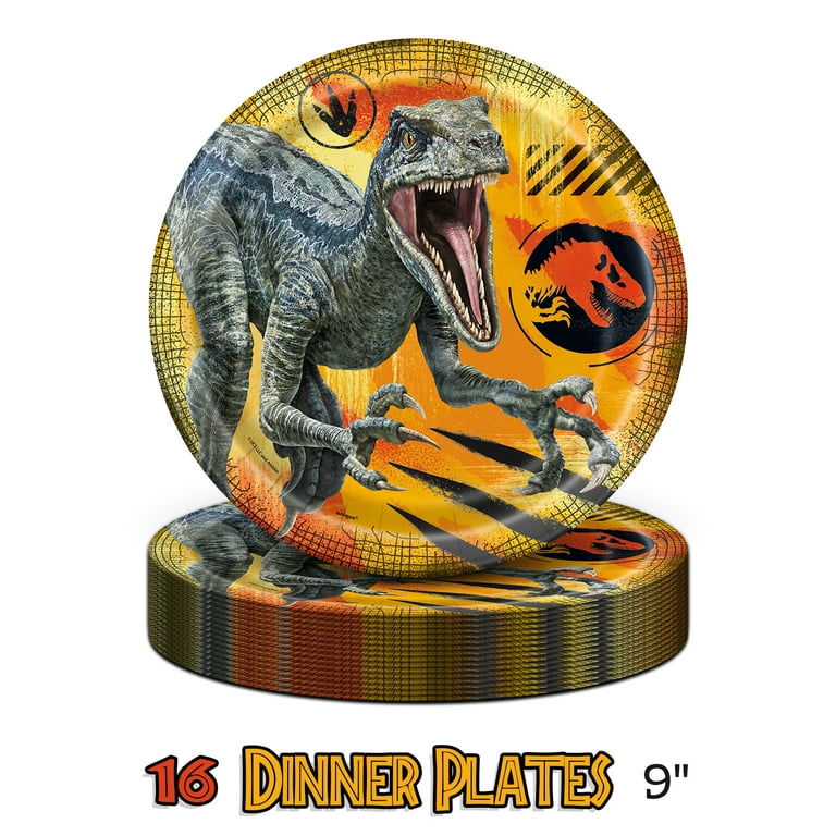 9 inch Unique Jurassic World 3 Round Dinner Plates (8 Pk) Party Decoration  - 23715