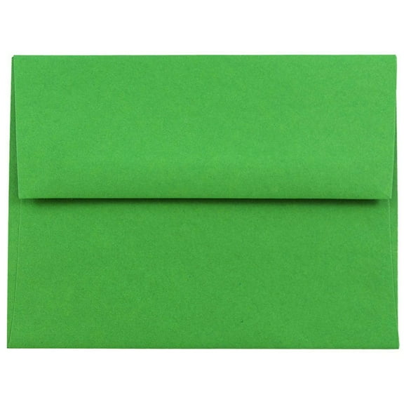 JAM Paper A2 Envelopes, 4 3/8 x 5 3/4, Green, 25/Pack