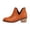 Yellow, variant on Women's Ankle Boots Slip on Cutout Pointed Toe Chunky Stacked Low Heel Booties Cutout Shoes