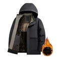 thumbnail image 4 of Men's Lined Thickened Outdoor Casual Style Hooded Coat For Autumn And Winter, 4 of 4