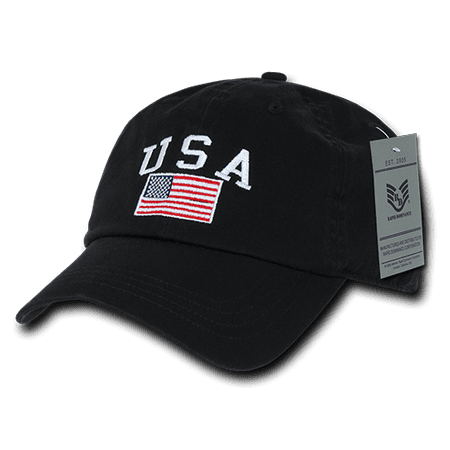Rapid Dominance Classic USA American Flag Baseball Relaxed Dad Caps Hats Washed Cotton Polo