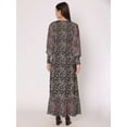 thumbnail image 3 of DressBerry Women's Printed Floor Length Georgette Dress Puff Sleeves Tiered Summer Wear Flared Maxi Dress, 3 of 7