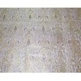 thumbnail image 2 of Silk Brocade Fabric Ivory x Metallic gold color 44" wide BRO655[6], 2 of 3