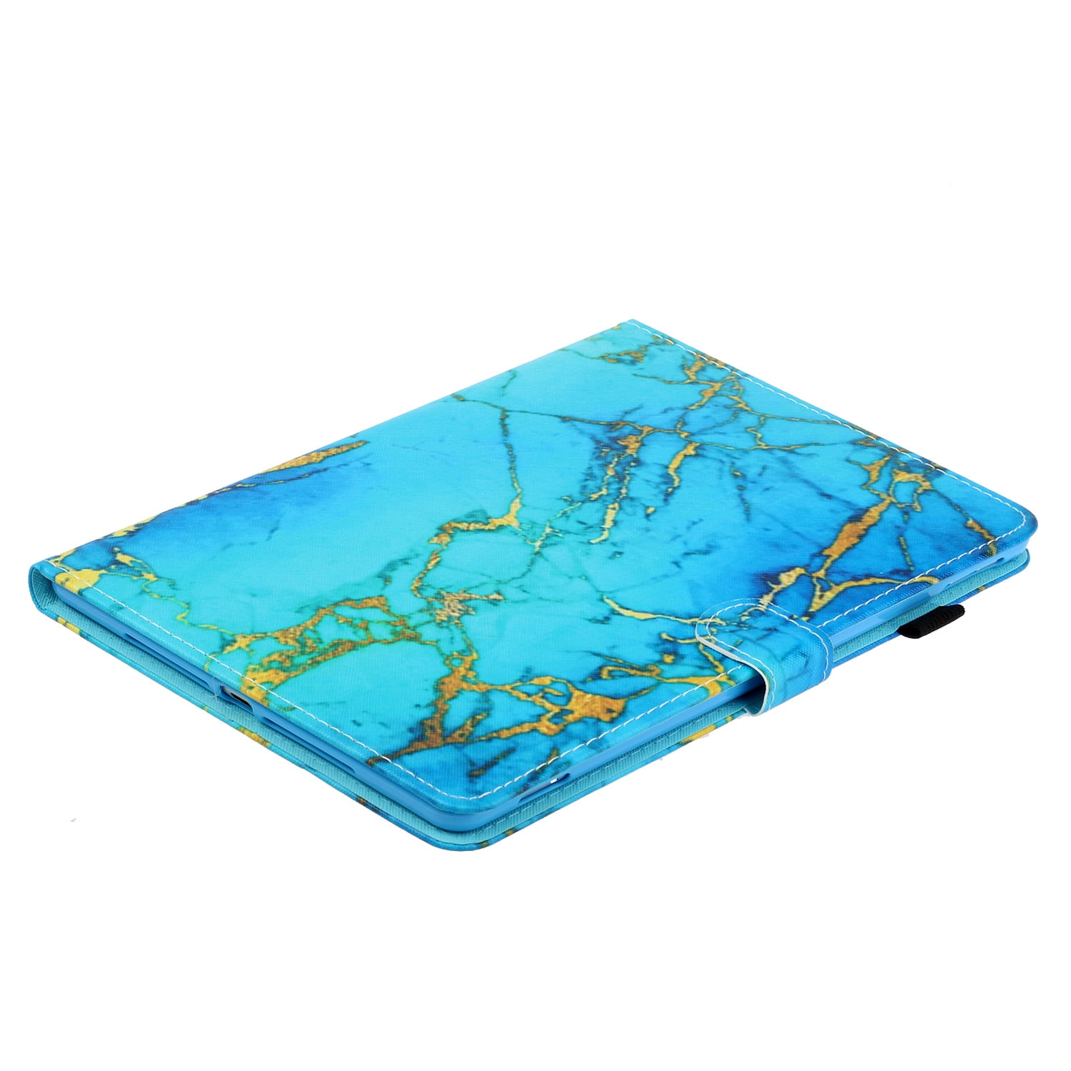 Allytechgroup Slim Fit Case for iPad Pro 11 M4 Case 2024 with Pencil Holder, PU Leather Shockproof Multi Angle Stand Pencil Holder Bumper Tablet Case for Apple iPad Pro 11 inch 2024, Blue Marble