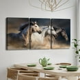 thumbnail image 3 of Hieng 3Pieces Animal Canvas Wall Art Decor Set Modern Giclee Artwork Painting Abstract Colorful Horses Wall Art for Living Room Home Decoration Unframed, 3 of 6