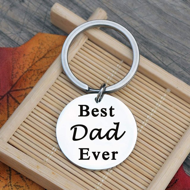 Llavero de regalo para padrastro del día del padre, ideas de regalo de Navidad para papá papá de hija hijo niños (el mejor papá de todos) Fokelyi WRHS-148