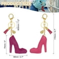 thumbnail image 2 of Uxcell Rhinestone Keychain Bling Keychain Accessories Crystal Key Chain for Women Purse Charm Bag Charm Rose Red, 2 of 7