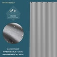 thumbnail image 2 of Cortina de baño Moorefield Solid 183x183 cm con ojales negros, dobladillo magnetico y tacto suave, Gris, 2 of 7