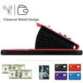 thumbnail image 3 of TECH CIRCLE For Galaxy A13 5G Wallet Case with Card Holder,360°Rotation Finger Ring Holder Kickstand Protective RFID Blocking PU Leather Flip Cover for Samsung Galaxy A13 5G 6.5" 2021,Red, 3 of 7