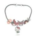 thumbnail image 3 of SALLY ROSE Hello Kitty Charm Bracelet for Women, 7" Fashion Sanrio Bracelet with 6 Unique Charms Official License, 3 of 5