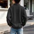 thumbnail image 4 of Gerichy Boys Quarter Zip Pullover Long Sleeve Corduroy Shirts Oversized Sweatshirts Kids Preppy Clothes Winter Top 3T-14T, 4 of 6