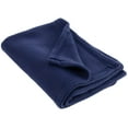 thumbnail image 3 of 24 pack Trail maker 60”L x 50”W Solid Color Hypoallergenic Fleece Throw Blankets in Navy Blue, 3 of 8