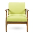thumbnail image 6 of GDF Studio Pearl Outdoor 2 Seater Acacia Wood Chat Set with Cushions, Teak and Green, 6 of 8