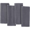 thumbnail image 2 of 100% Cotton Waffle Weave Kitchen Dish Towels, Ultra Soft Absorbent Quick Drying Cleaning Towel, 13x28 Inches, 4-Pack, Dark Grey, 2 of 7