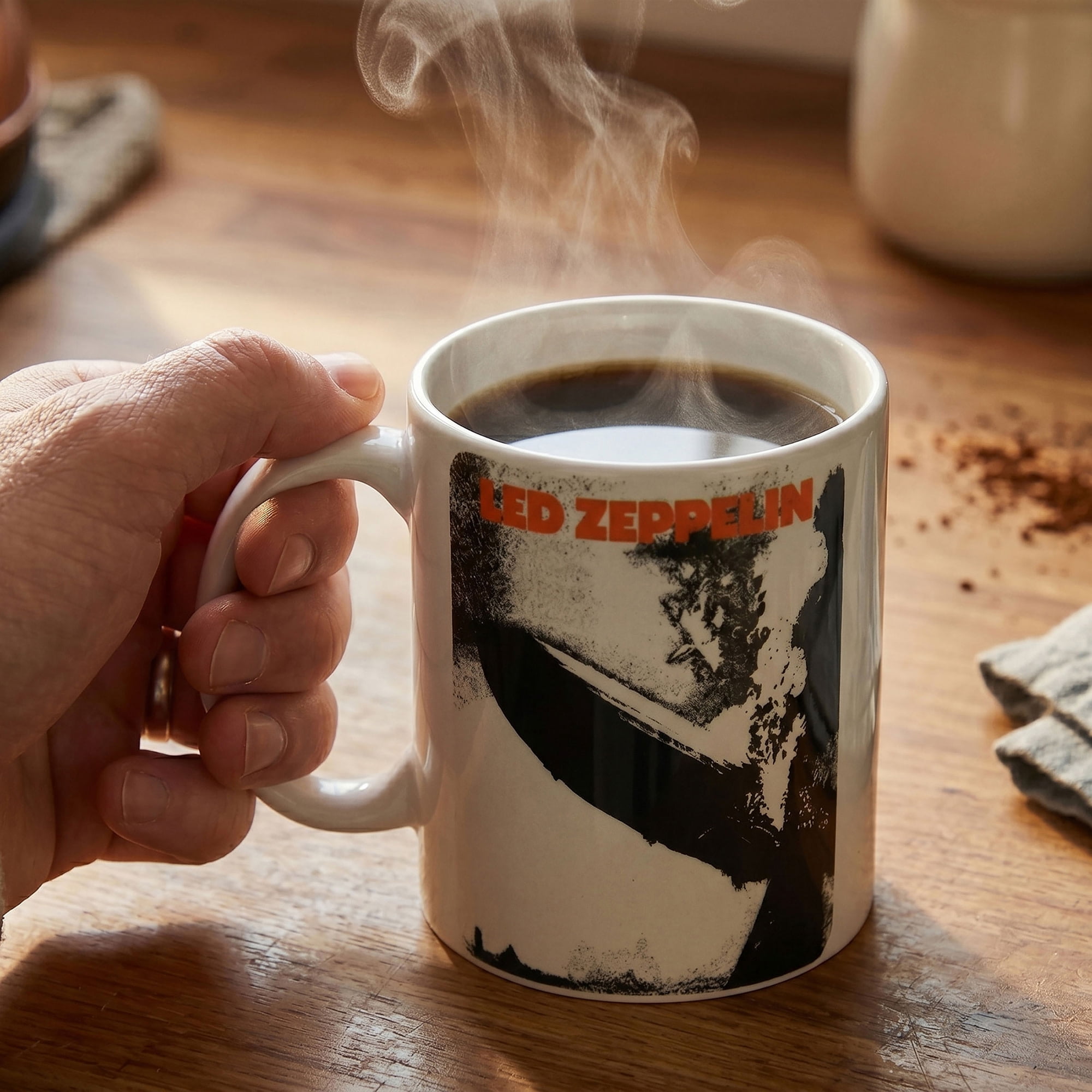 Pyramid America: Led Zeppelin - 11oz Ceramic Mug - Coffee & Tea Cup, Classic Rock Band Art, Microwave-Dishwasher Safe, Music Fan Collectible, Licensed