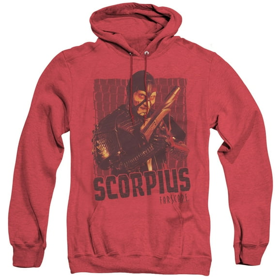 Farscape Scorpius Adult Heather Hoodie Sweatshirt Red