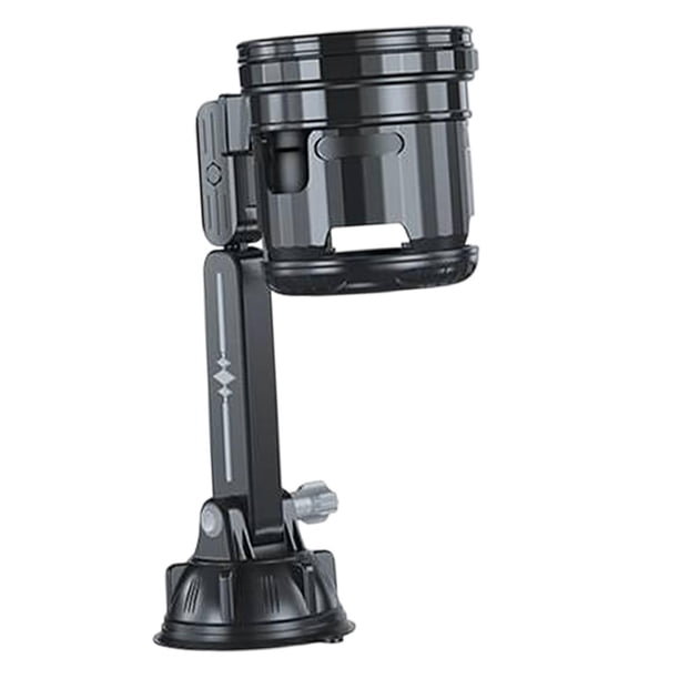 Portavasos para consola de coche con ventosa, universal, para botellas Gris largo