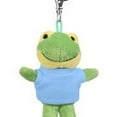 thumbnail image 2 of Made by Alien Personalized Frog  Plush Keychain Stuffed Animal- 5 Inch decorative Clip for kids Bag, Purse, Backpack, Handbag ( Baby Blue Shirt), 2 of 2