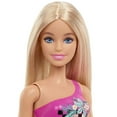 thumbnail image 3 of Barbie Beach Doll in Pink Checkered Swimsuit with Straight Blonde Hair, 3 of 7