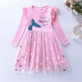 thumbnail image 2 of Girls Dresses Autumn Spring Casual Long Sleeve Sequin Party Tutu Dresses Toddler Dress Red 6 Years-7 Years, 2 of 7