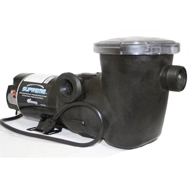 Waterway Plastics PSP21003R 1 HP Supreme Horizontal Discharge 48Frame Above Ground Pool Pump